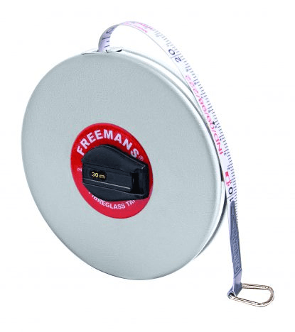 30m FIBREGLASS LEATHERETTE Measuring Tape